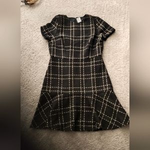Brand new Black and Gold Ann Taylor Tweed Dress